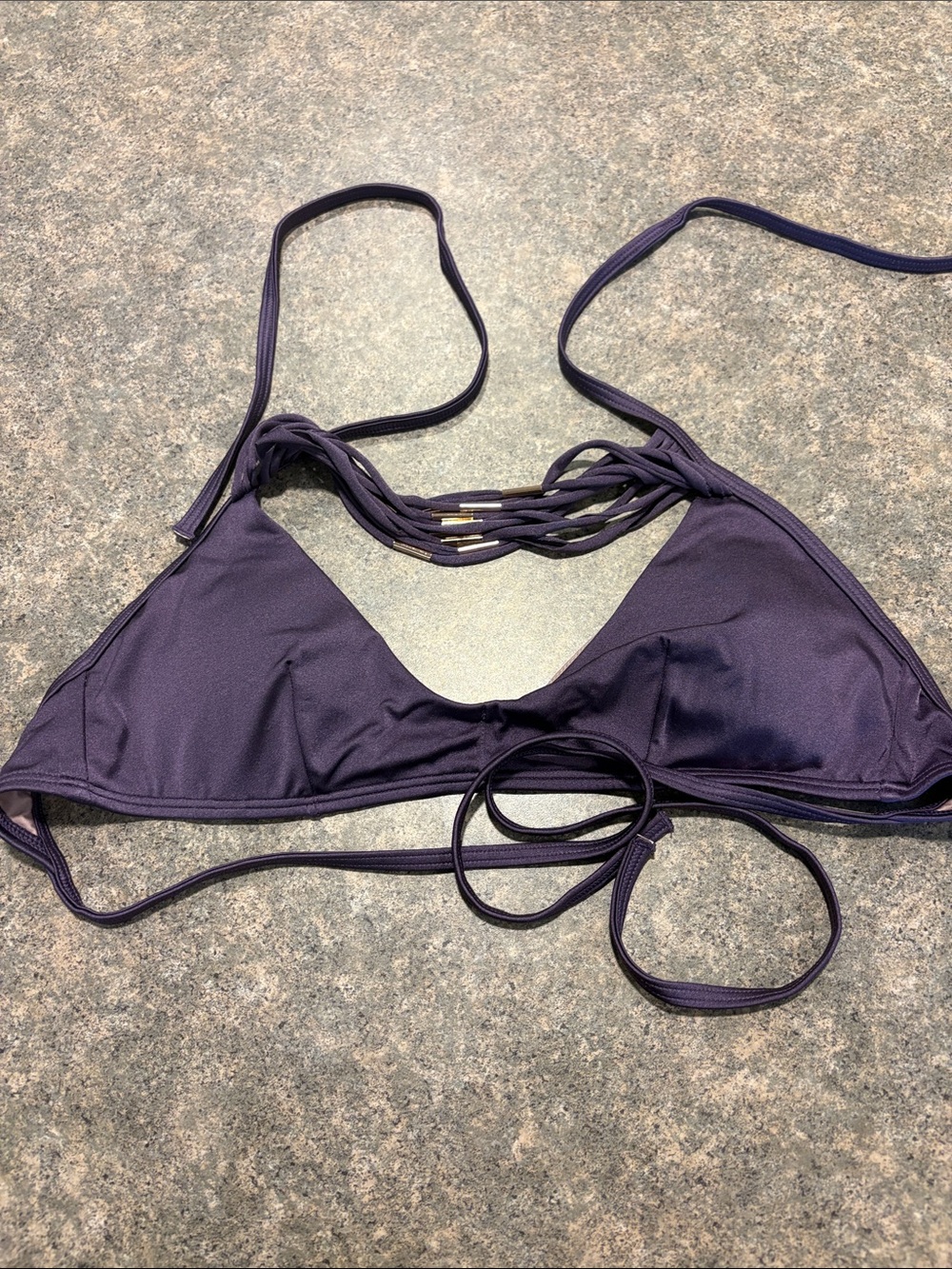 Victoria's Secret Deep Plum Strappy Triangle Bikini Top